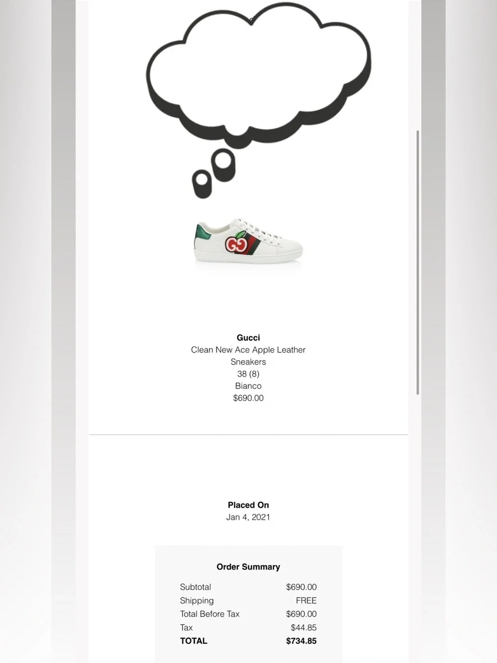 Gucci white leather